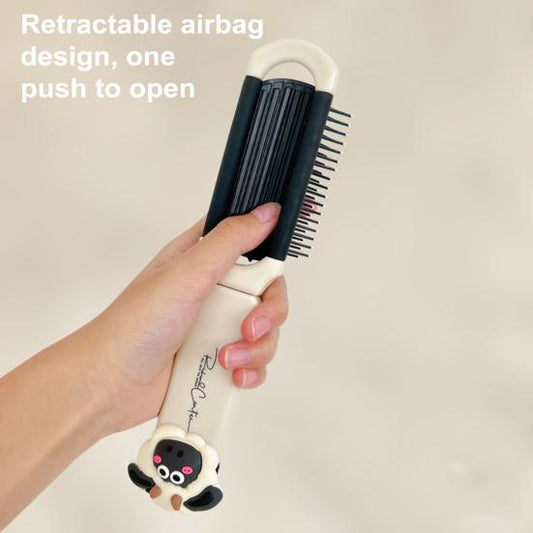 Folding Hair Brush With Mirror
