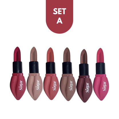 Sugar Matte Lipstick Collection – 24HR Long Lasting Colour