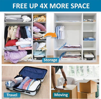 Vacuum Storage Bags with Hand Pump – Save Space & Protect Clothes