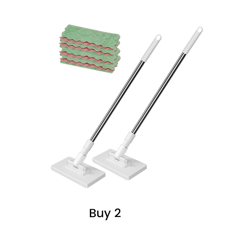 Disposable Dust Mop with 4 Reusable Cloths