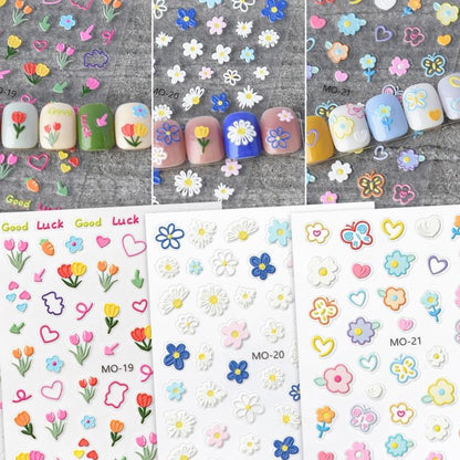Flower Nail Stickers