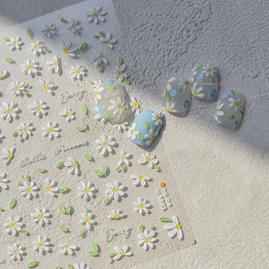 5D Flower Nail Sticker