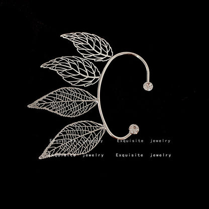 Leaf-shaped Cuff Earrings
