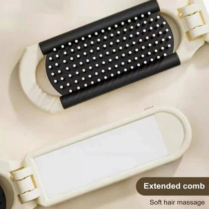 Folding Hair Brush With Mirror