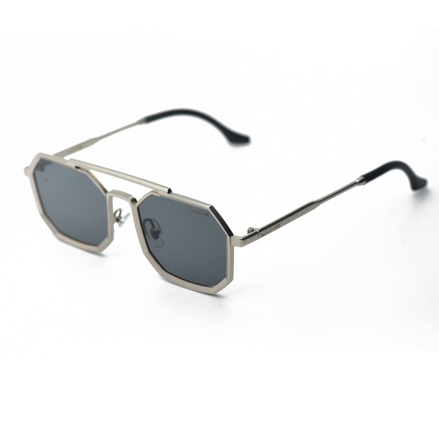 Unisex Silver Metal Glasses