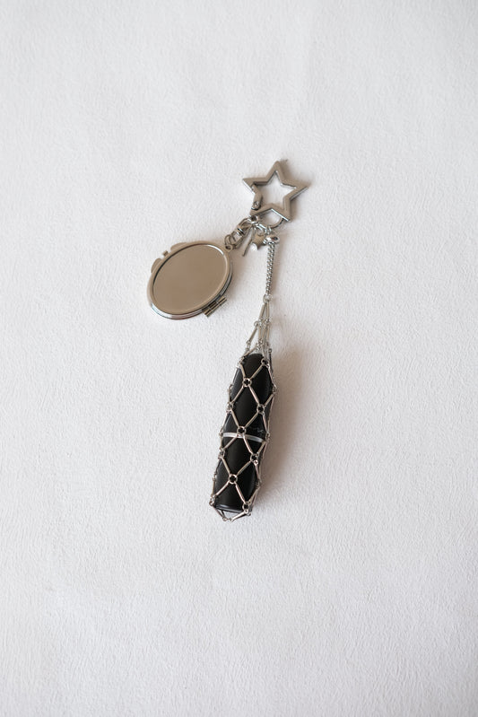 Classic Silver Lipstick Charm - Star Shape