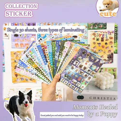Cute Puppy Sticker Collection