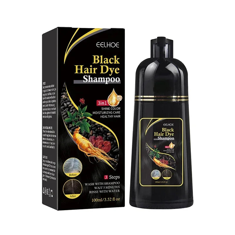 Natural Herbal Hair Dye Shampoo 3 in 1