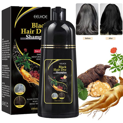 Natural Herbal Hair Dye Shampoo 3 in 1