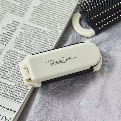 Folding Hair Brush With Mirror