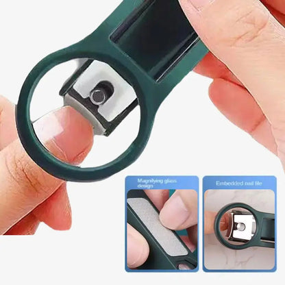 Medical Stainless Steel Nail Clippers with Magnifying Glass And Storage Box